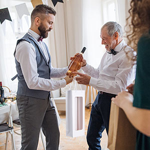 Роскошная бумага цвета коричневого цвета коробки вина Kraft бумажная упаковывая экологическая прочная 3