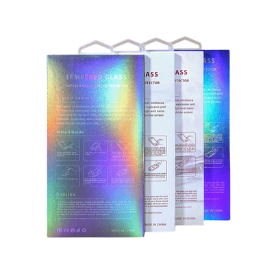 9H Защитник экрана Упаковка Затемненная стеклянная пленка Kraft Sleeve Boxes бумажная упаковка