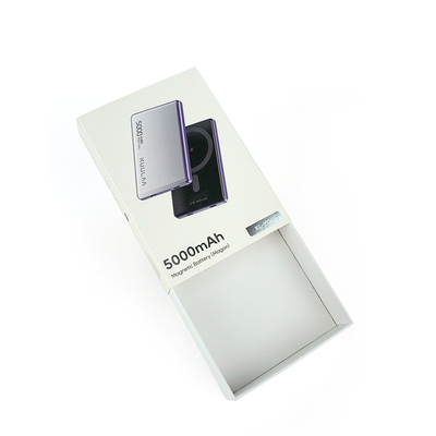 Напечатанный на заказ Power Bank Картонный бумажный ящик Сдвижной ящик Подарочный ящик Для электронного упаковки