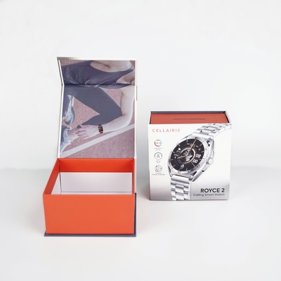 Custom Logo Print UV Coating Matt Lamination Rigid Watch Packing Flip Box Магнитная коробка для упаковки подарков