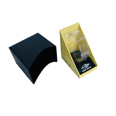 Подарочная коробка для часов с жестким логотипом на заказ, органайзер для дисплея, с выдвижным держателем для часов