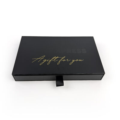 Оптовая экологически чистая коробка для аксессуаров для телефона с черным выдвижным ящиком, подарочная коробка для чехла для телефона с EVA Spot UV